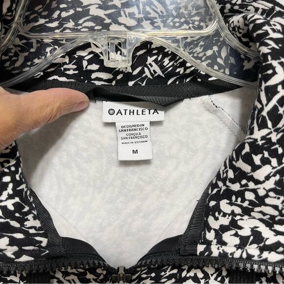 Athleta Triumph Printed Hoodie Sweatshirt Sweat Jacket Windstorm Full Zip - Picture 9 of 10